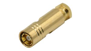 RF Connector, SMB, Brass, Plug, Straight, 50Ohm, Cable Mount